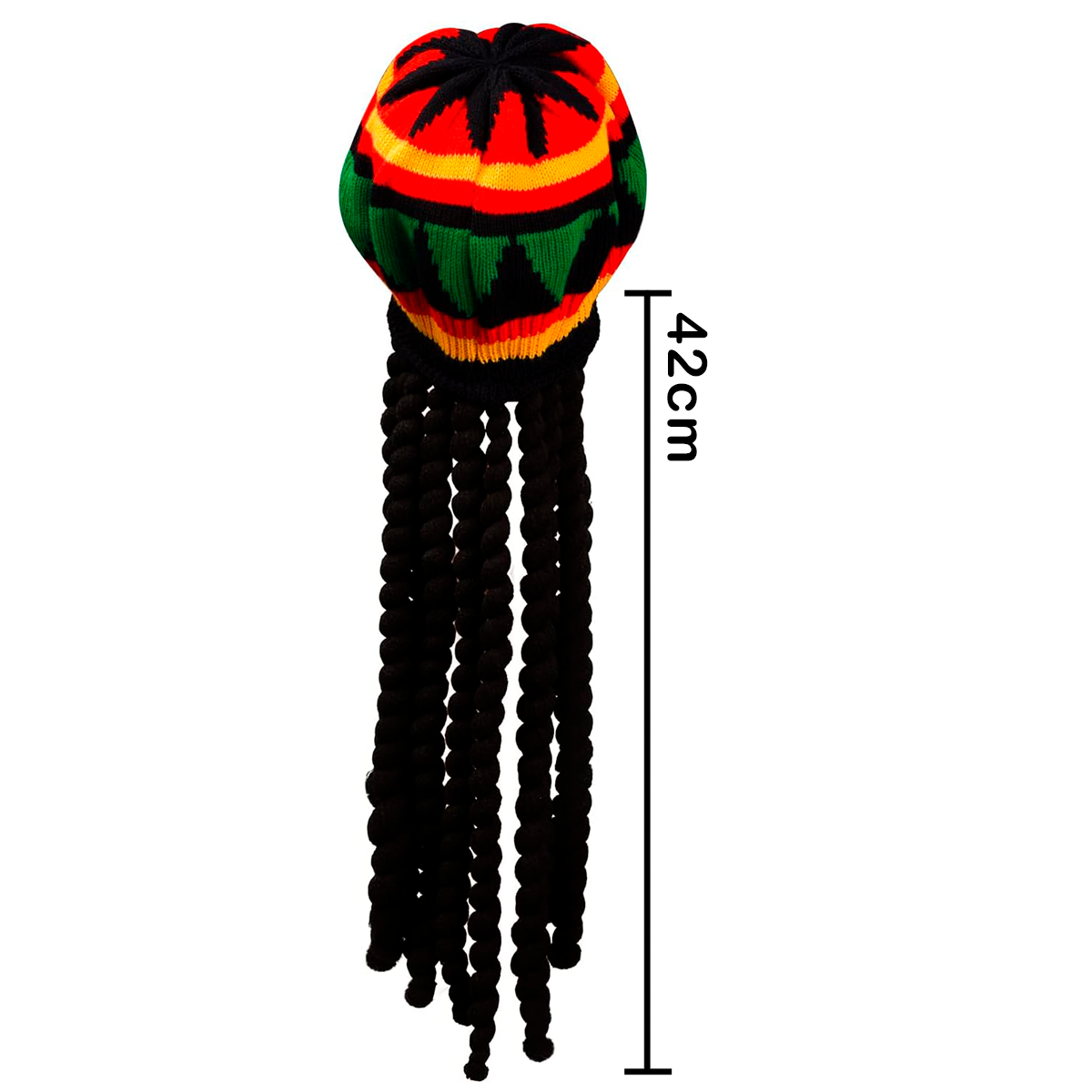 Miniatura 6 de Sombrero Reggae con Rastas MA-110
